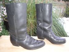 LOREDANA, Bikerboots, Cowboystiefel, Westernstiefel, Gr. 41, Schwarzes Echtleder