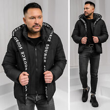 Winterjacke Sweatjacke Sportjacke Classic Unifarben Casual Herren BOLF Kapuze