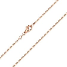 MATERIA Rosegold Ankerkette 925 Sterling Silber - 1,2mm Halskette silber 30-80cm