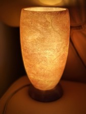 Alabaster Tischlampe, Vintage