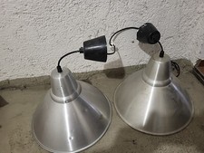 1x alte Alu Lampe Art Deco