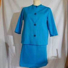 Org. 60er Jahre Kostüm-Etuikleid Gr. 38/40 ?. Selbst Genäht