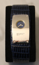 ESPRIT Damenarmbanduhr, kleines Zifferblatt, Lederarmband, blau, 3309