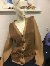 RALPH LAUREN Black Label Strickjacke CardiganGr.L 100%Kaschmir Beige