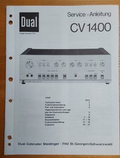 Dual CV 1400 Service - Anleitung   HIFI Stereo Verstärker 