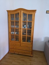Vitrinenschrank kiefer natur gebraucht