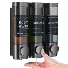 Wand Seifenspender Bad Shampoo Duschgel Spender Dispender Seife Nachfüllbar DHL