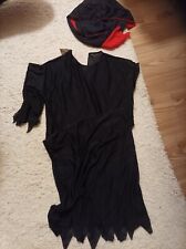 Ninja  Kämpfer Sensenmann gr. 140  Kinderkostüm - Rot/Schwarz