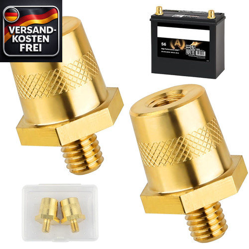 Messing batteriepol adapter - messing,