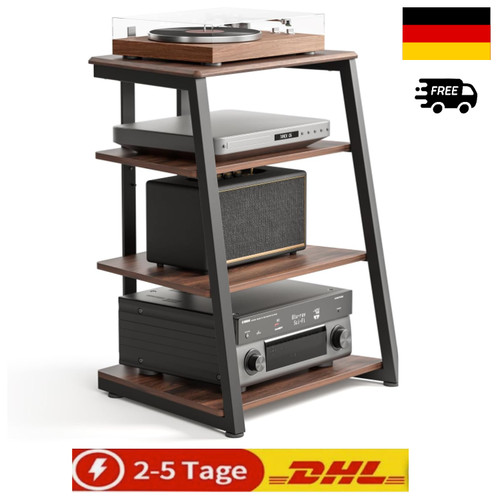 Hifi regal holz stahl - holz,