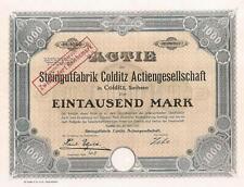 Steingutfabrik Colditz Actiengesellschaft 1923 1000 Mark