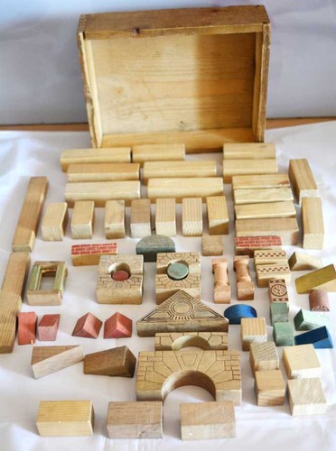 Alter holz bausteine - holz, kasten