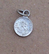 Sehr kleiner Alter Pilgeranhänger - Heiliger Josef - Maria - (AB202)