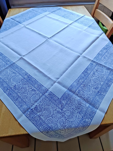Blaudruck tischdecke feines - blaudruck,