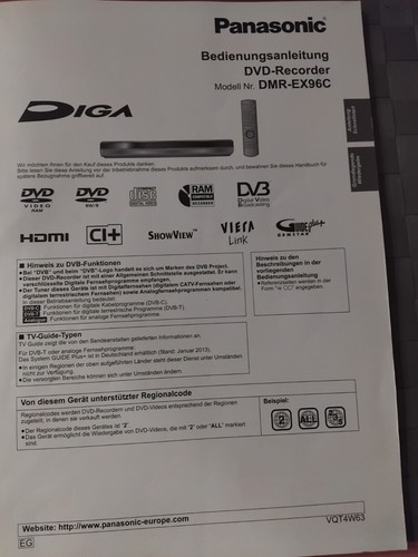 Panasonic dmr ex96c - panasonic, dmr-ex96c