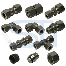 Edelstahl Hydraulik Verschraubung Schneidring DIN Metrisch V4A Verbinder LR Rohr