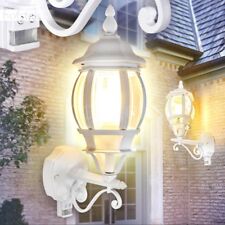 Wandlampe mit Bewegungsmelder Außen Antik weiß Wand Leuchten Hof Terrasse Lampe