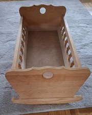 Puppenwiege massiv Holz ca. 50