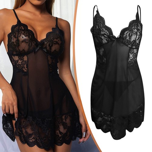 Neu damen negligé schwarz - damen,