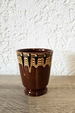 Alter Keramik Becher Pfauen Muster Bulgarien aus DDR Zeiten 🍶🍷