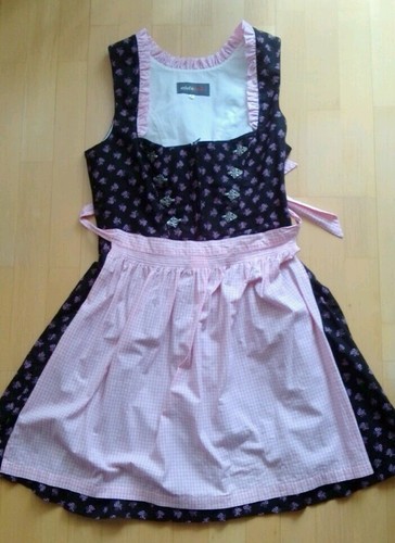 Mini dirndl schwarz mit rosa - schwarz,