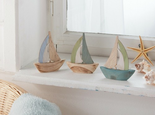 Segelboot 3er set deko - segelboot,