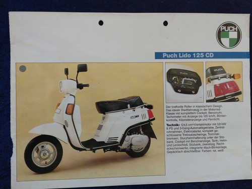 Puch lido 125 prospekt - puch, 1985