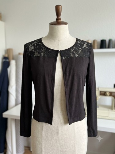 Schwarzer spitzen bolero - spitzen-bolero, /
