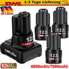 2X Für Bosch GBA 12V 7.0Ah Akku & Ladegerät BAT411 Li-ion GSR GDR GSA BAT412 GW