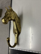 Pferd Messing Kleiderhaken Garderobe Retro Vintage Deko Sammeln Nachlass