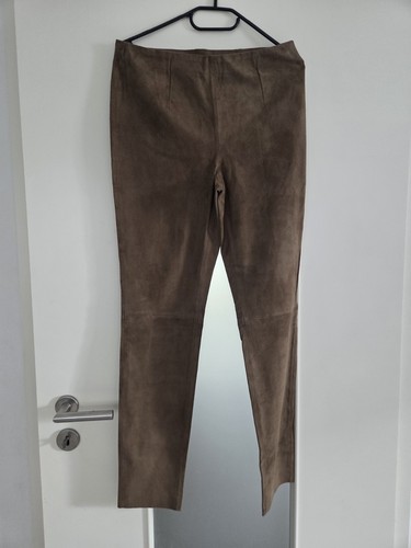 Damen leder leggings braun - leggings, m