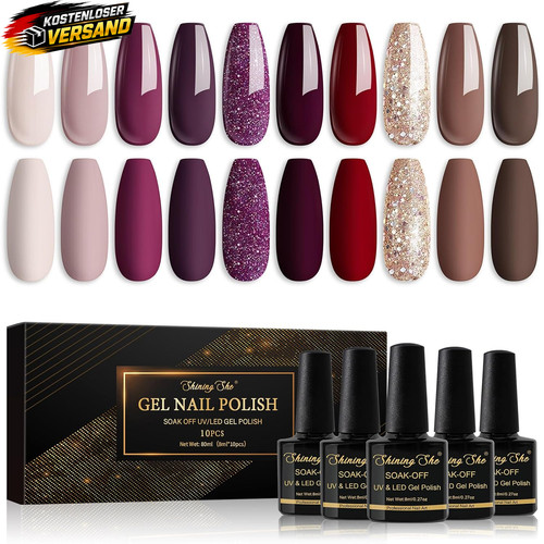 Nagellack set farben gel - nagellack,