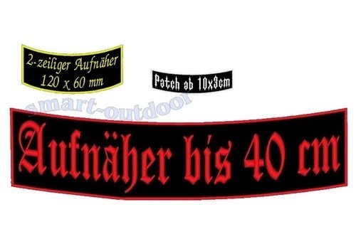 Aufnäher text patch - aufnäher, unterer