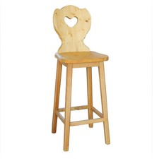 rustikaler Barhocker mit Lehne