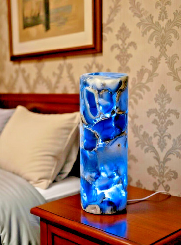 Blau achat kristall - blau,