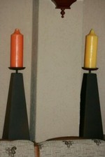 XXL 45 cm Kerzenhalter Kerzenständer Metall (modern rostig) Kerze Leuchter