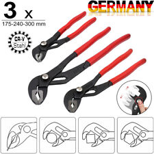 Wasserpumpenzangen Satz Arretierung 3-tlg 175 240 300 mm Wapu Zange Rohrzange