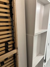 MALM Bettgestell hoch mit 2 Schubladen, weiß, 140x200 cm inkl. Federholzrahmen