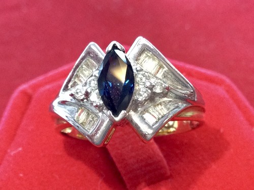 Goldring blauer saphir und - blauer,