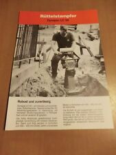 Prospekt Rüttelstampfer Verdichter Dynapac LC50 mit Robin Motor ca. 1984
