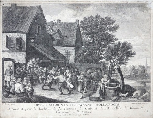 Kupferstich teniers volksfest - kupferstich,