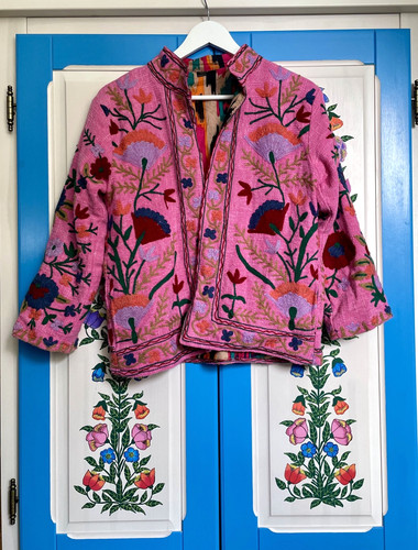 Pinke suzani boho jacke - suzani,