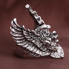 3D Edelstahl Ring Adler Eagle
