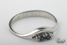 Saphirring 8k 333 er Weißgold