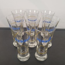 8 Pernod Gläser Blaue Schrift