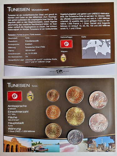 Tunesien kms kursmünzensatz - tunesien:,