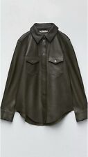 Zara Echtleder Hemd Jacke Gr