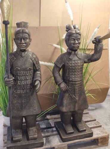 Gartenfigur asiatische krieger - gartenfigur,