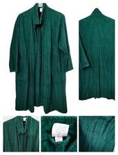 Damen Bademantel Hausmantel Grün Frottee m. Kragen & Taschen 100%Baumwolle 48/50