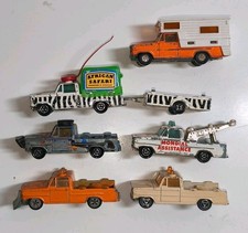6 Majorette Dodge Pick Up Camper Trailer Safari Truck